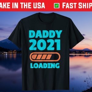 Mens Daddy 2021 Loading Father To Be Gift T-Shirt