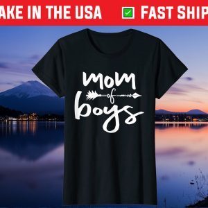 Mom of Boys Life Shirts for Women Cute Mothers Day Gift T-Shirt