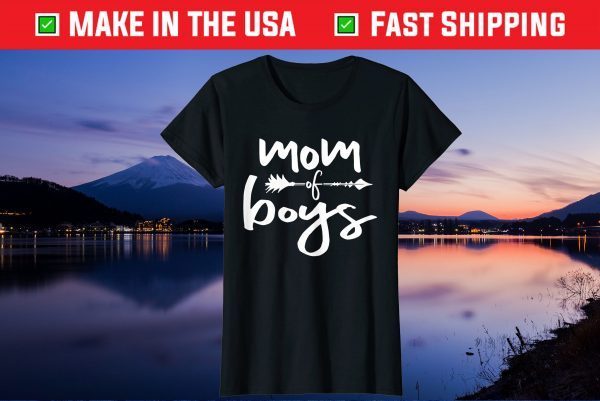 Mom of Boys Life Shirts for Women Cute Mothers Day Gift T-Shirt