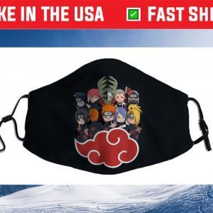 Naruto Shippuden Akasuki Group SD Cloth Face Mask