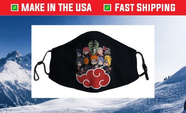 Naruto Shippuden Akasuki Group SD Cloth Face Mask