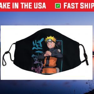 Naruto Shippuden Naruto Kanji Frame Cloth Face Mask