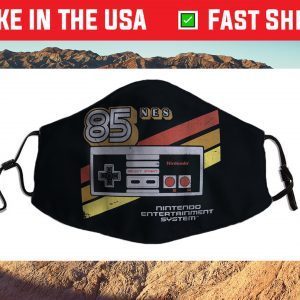 Nintendo NES Controller Retro Stripe 85 Graphic Cloth Face Mask