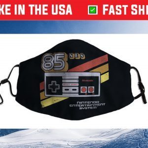 Nintendo NES Controller Retro Stripe 85 Graphic Cloth Face Mask