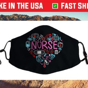 Nurse Love Nursing Student RN Life Thank You Us 2021 Face Mask