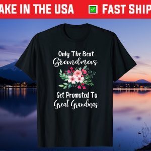 Only The Best Grandmas Get Promoted To Great Grandma Gift T-Shirt