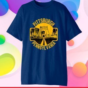 Pittsburgh Pennsylvania Steel City Skyline Home 412 Gift T-Shirt