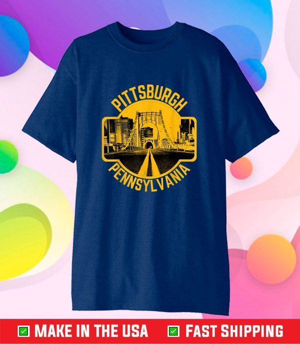 Pittsburgh Pennsylvania Steel City Skyline Home 412 Gift T-Shirt