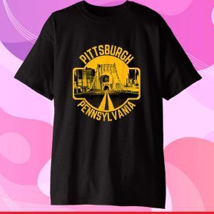 Pittsburgh Pennsylvania Steel City Skyline Home 412 Gift T-Shirt