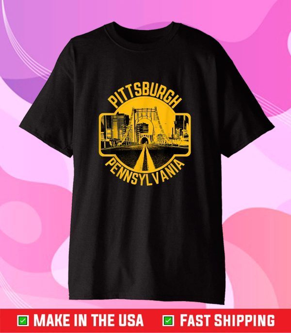 Pittsburgh Pennsylvania Steel City Skyline Home 412 Gift T-Shirt