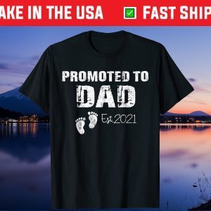 Promoted To Dad Est 2021 T-Shirt Fathers Day Unisex T-Shirt