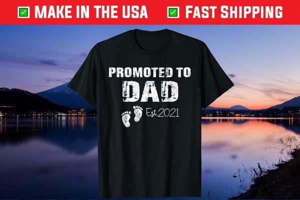 Promoted To Dad Est 2021 T-Shirt Fathers Day Unisex T-Shirt