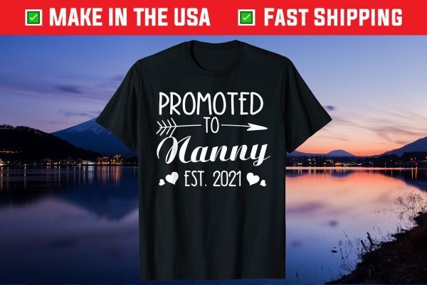 Promoted to Nanny est 2021 Tee Mothers Day Gift T-Shirt