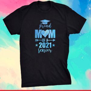 Proud Mom of a 2021 Senior Year School Graduation Watercolor Classic T-Shirt