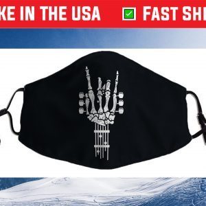 Rock & Roll Skeleton Guitar Music Lover Cloth Face Mask