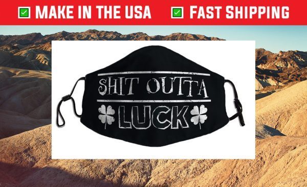 Shit Outta Luck Vintage St. Patrick's Day Face Mask For Sale