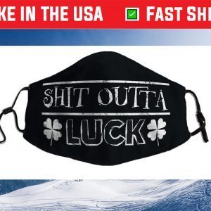 Shit Outta Luck Vintage St. Patrick's Day Face Mask For Sale