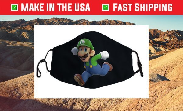 Super Mario Luigi 3D Poster Us 2021 Face Mask