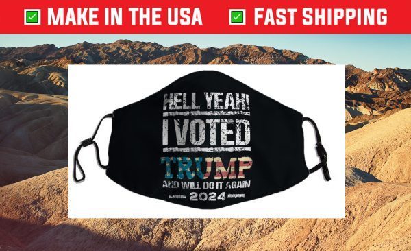 Trump 2024 I Voted Trump Flag Tee MAGA Patriot Party Us 2021 Face Mask