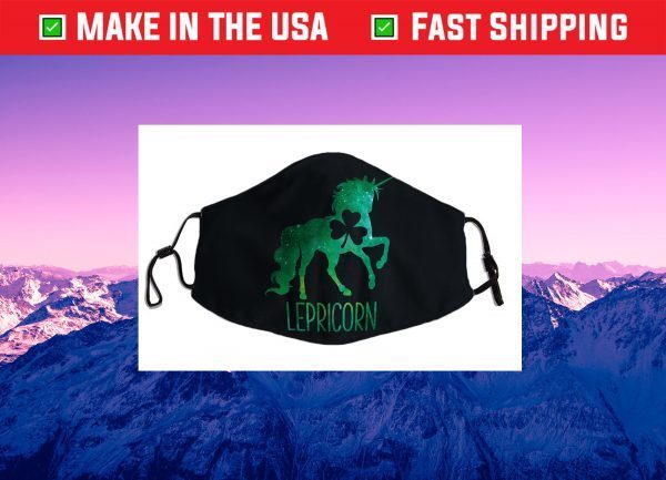 Unicorn St Patricks Day Girls Kids Women Lepricorn Shamrock Cloth Face Mask