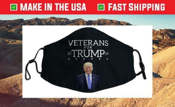 Veterans For Trump 2024 Conservative Republican Trump 2024 Filter Face Mask