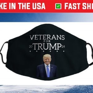 Veterans For Trump 2024 Conservative Republican Trump 2024 Filter Face Mask