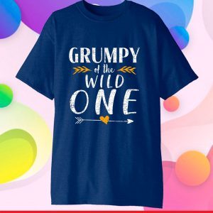 Vintage Grumpy Of The Wild One Funny Birthday 1st Gift T-Shirt