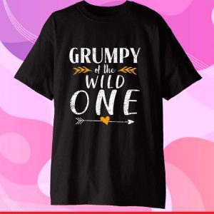 Vintage Grumpy Of The Wild One Funny Birthday 1st Gift T-Shirt
