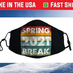 Vintage Spring Break 2021 School Family Beach Vacations Cloth Face Mask