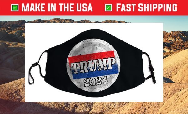 Vintage Trump 2024 Election Second Term Us 2021 Face Mask