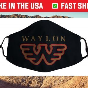 Waylon Jennings - Official Merchandise - Flying W Logo Cloth Face Mask