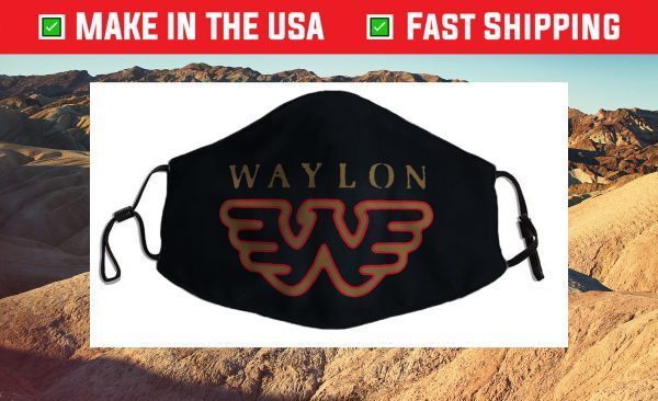Waylon Jennings - Official Merchandise - Flying W Logo Cloth Face Mask