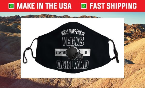 What happens in Vegas Started In Oakland Perfect Sporty Cloth Face Mask