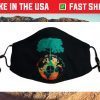 World Peace Tree Love People Earth Day 60s 70s Hippie Retro Filter Face Mask