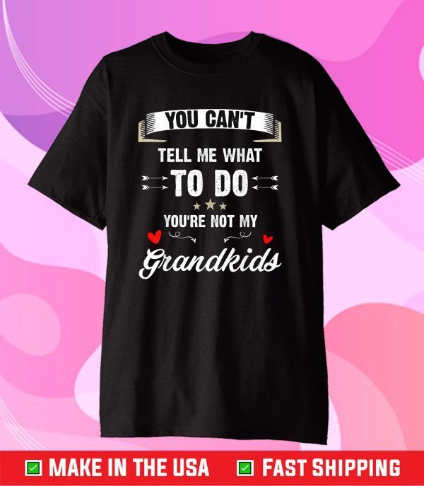 You Can't Tell Me What To Do You're Not My Grandkids Gift T-Shirt