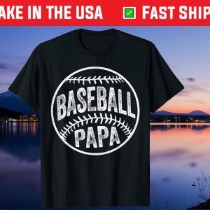 Baseball Papa Father's Day Gift T-Shirt
