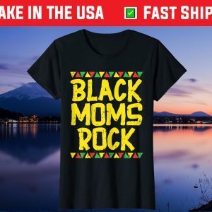 Black Moms Rock Kente Pride African American Mother Unisex T-Shirt