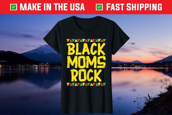 Black Moms Rock Kente Pride African American Mother Unisex T-Shirt