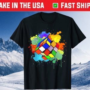 Cool Rubik Rubix Rubics Player Cube Watercolor Lovers Gift T-Shirt