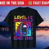 Disstressed Level 15 Unlocked Among With Us 15th Birthday Gift T-Shirt