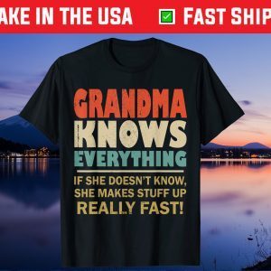 Grandma Know Everything Vintage Mothers Day Gift T-Shirt