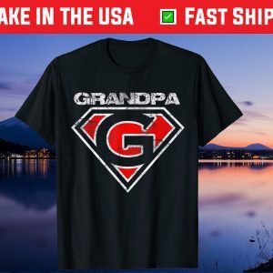 Grandpa Superhero Fathers Day Gift T-Shirt