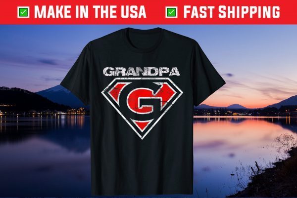 Grandpa Superhero Fathers Day Gift T-Shirt