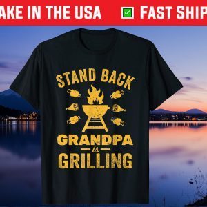 Grill Master Grandpa Grilling BBQ Fathers Day Gift T-Shirt