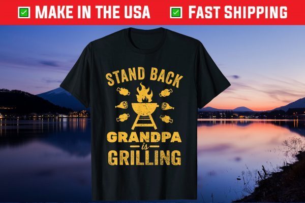 Grill Master Grandpa Grilling BBQ Fathers Day Gift T-Shirt