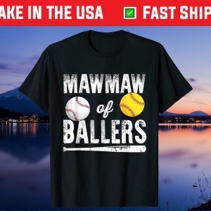 Mawmaw Of Ballers Shirt Baseball Softball Gift T-Shirt