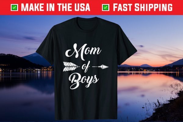 Mom Of Boys Mommy And Son Proud Mother Mama Us 2021 T-Shirt