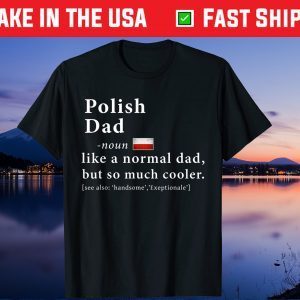 Polish Dad Definition Shirt Fathers Day Gift Flag Gift T-Shirt