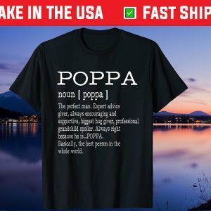 Poppa Definition Grandpa Father's Day Us 2021 T-Shirt