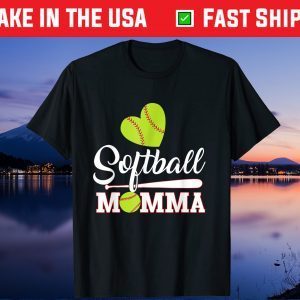 Softball Momma Catcher Pitcher Mothers Day Mom Gift T-Shirt